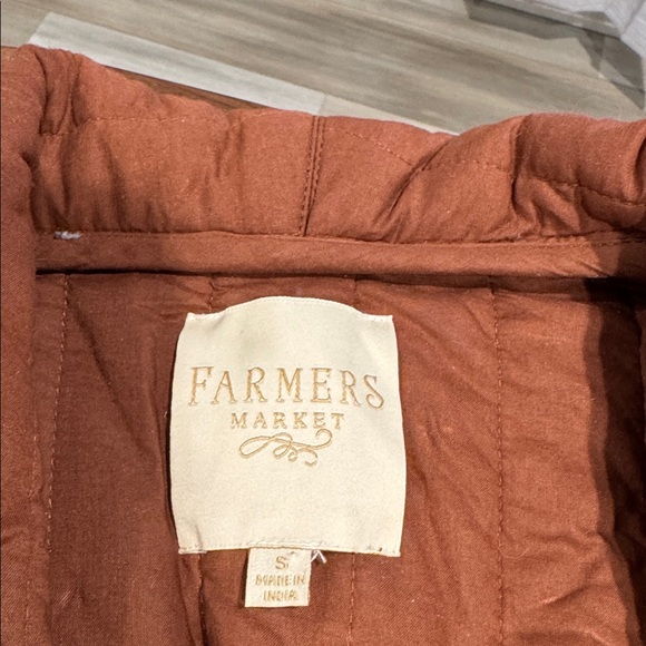 Women's Brown Quilted Vest with Embroidered Belt - Picture 2 of 7